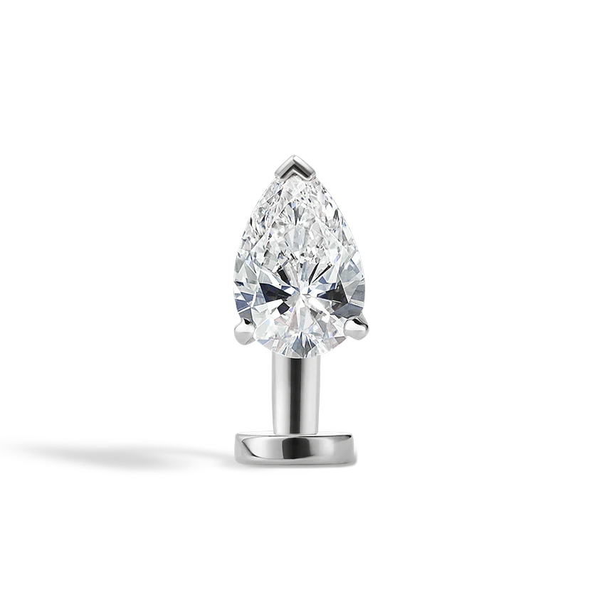 Pear Diamond Engraved Navel Floater - Image 11