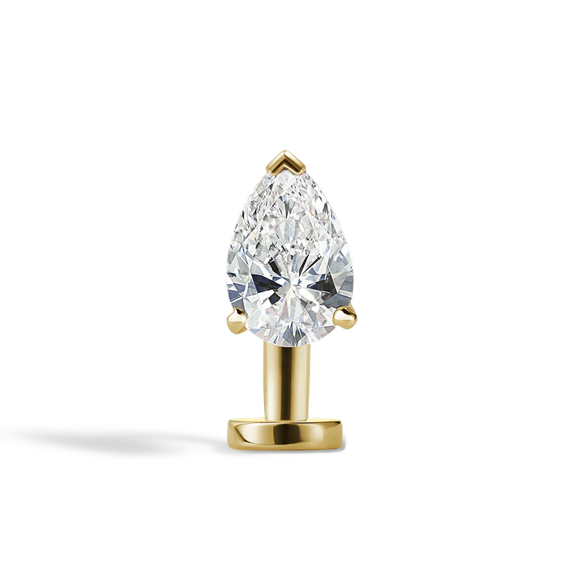 Pear Diamond Engraved Navel Floater - Image 23