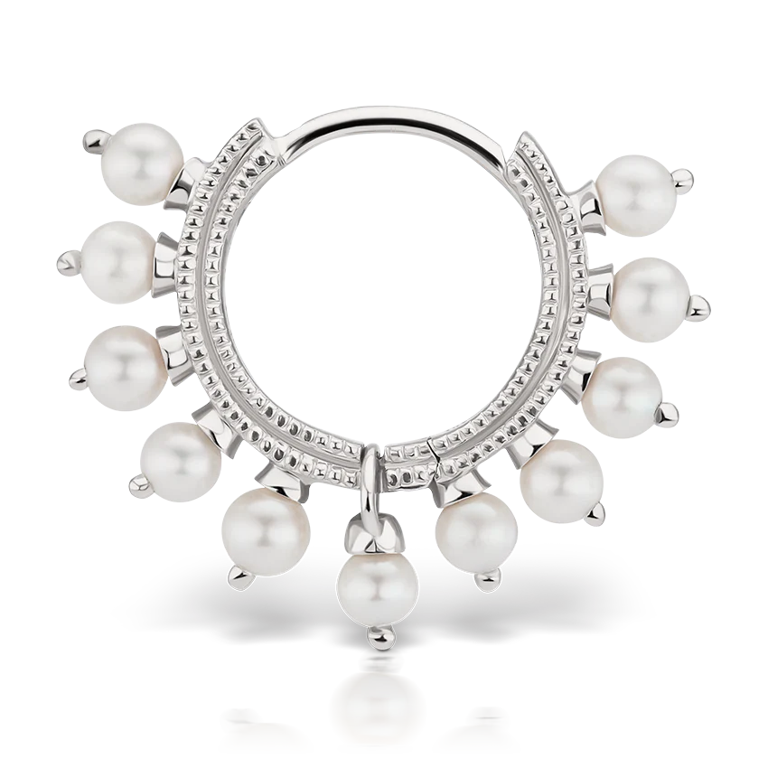 Pearl Coronet Hoop Earring - Image 11