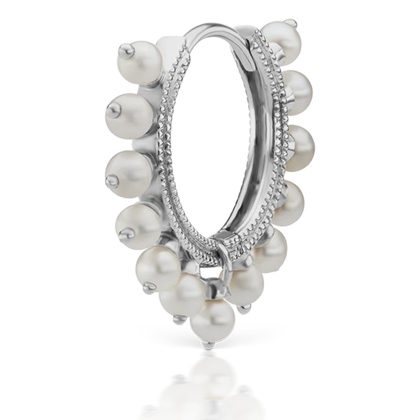 Pearl Coronet Hoop Earring - Image 15