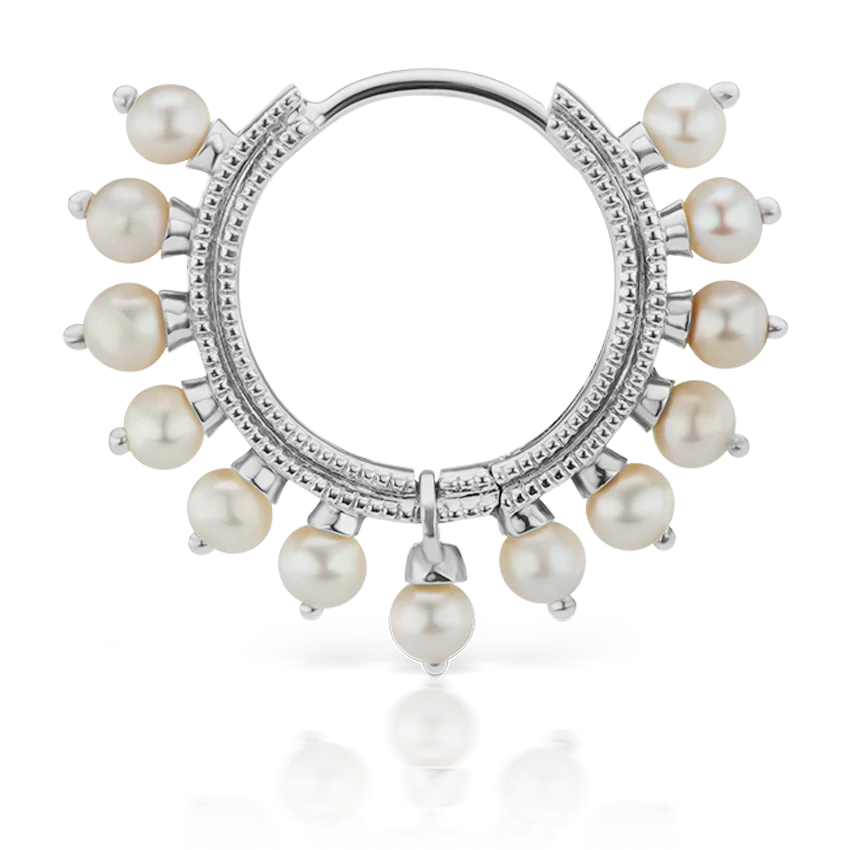Pearl Coronet Hoop Earring - Image 16