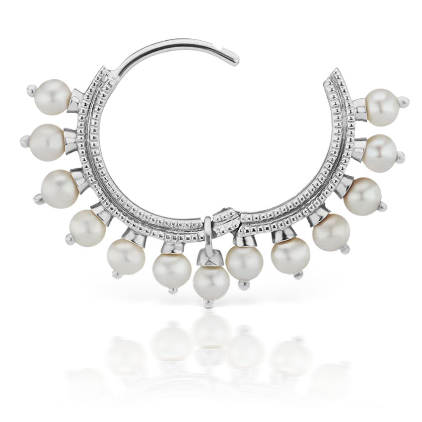 Pearl Coronet Hoop Earring - Image 17
