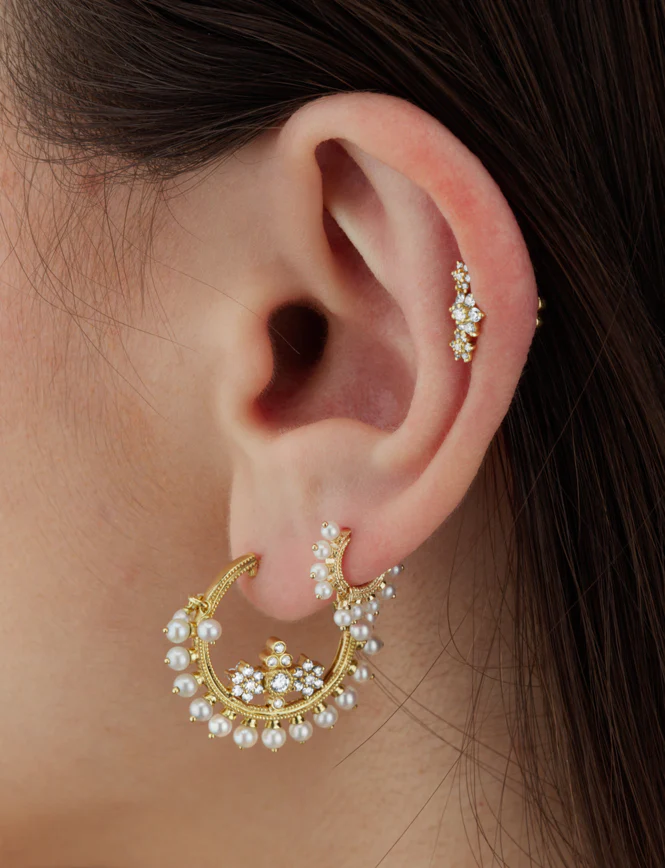 Pearl Coronet Hoop Earring - Image 21