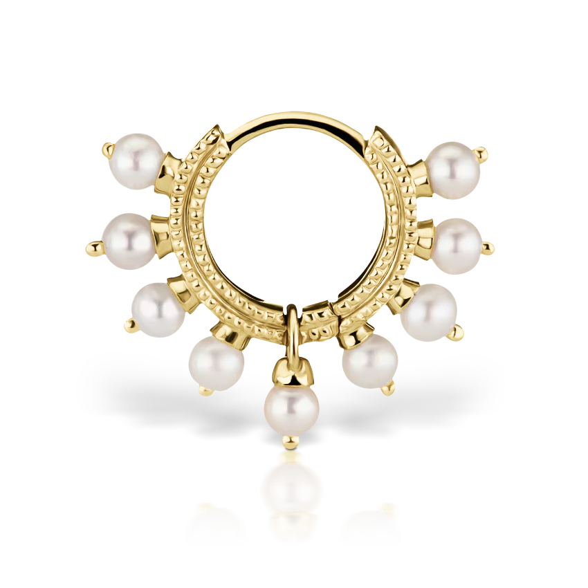 Pearl Coronet Hoop Earring - Image 23