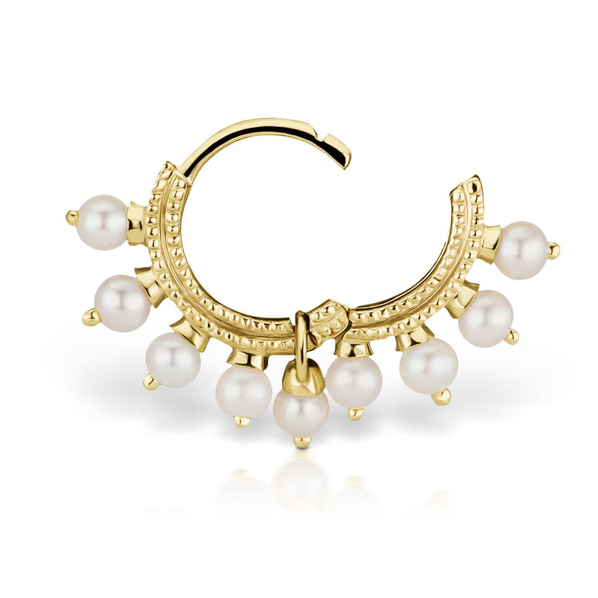 Pearl Coronet Hoop Earring - Image 24