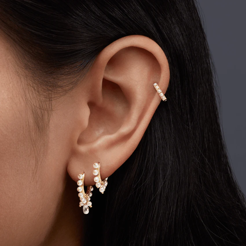 Pearl Coronet Hoop Earring - Image 25