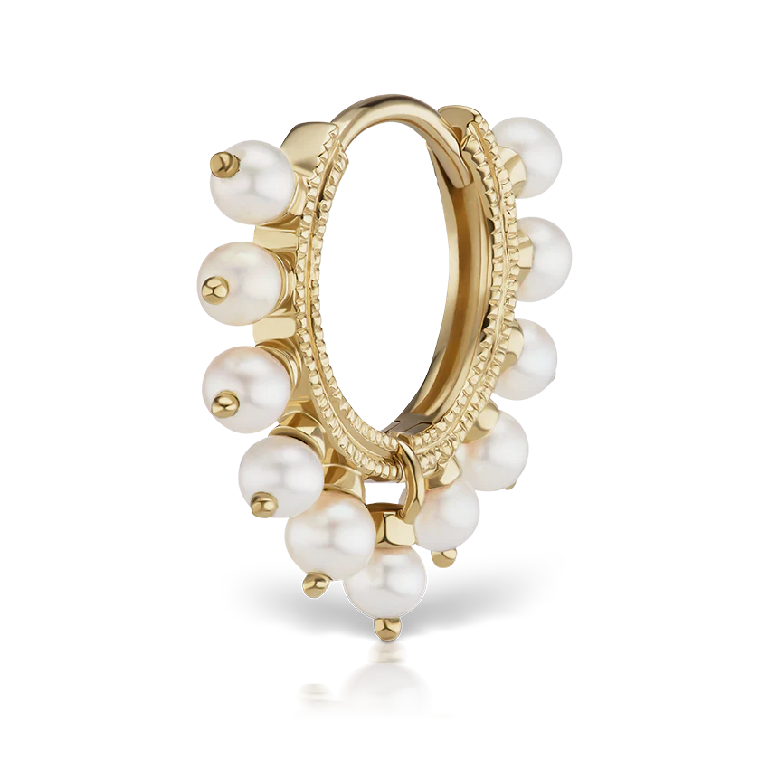 Pearl Coronet Hoop Earring - Image 26