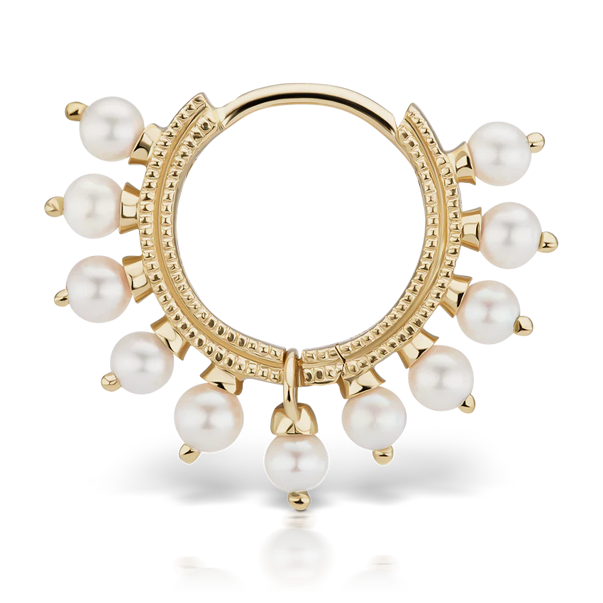 Pearl Coronet Hoop Earring - Image 27