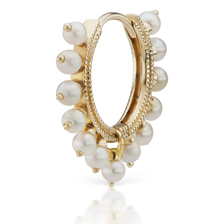 Pearl Coronet Hoop Earring - Image 31