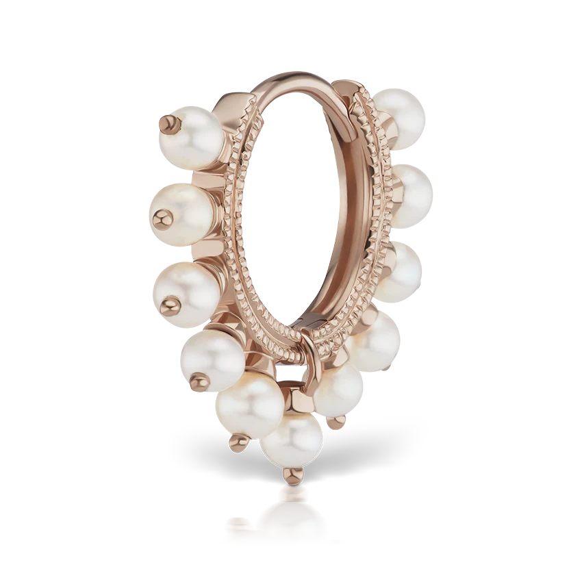 Pearl Coronet Hoop Earring - Image 43