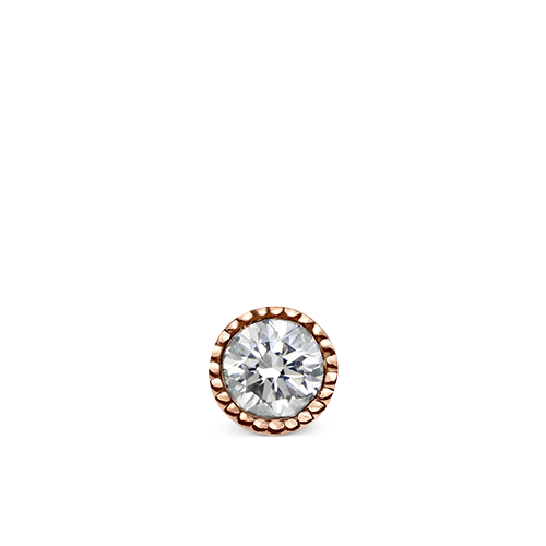 Natural Pink Pear Floating Diamond Threaded Charm Earring With Titanium Backing - Image 11