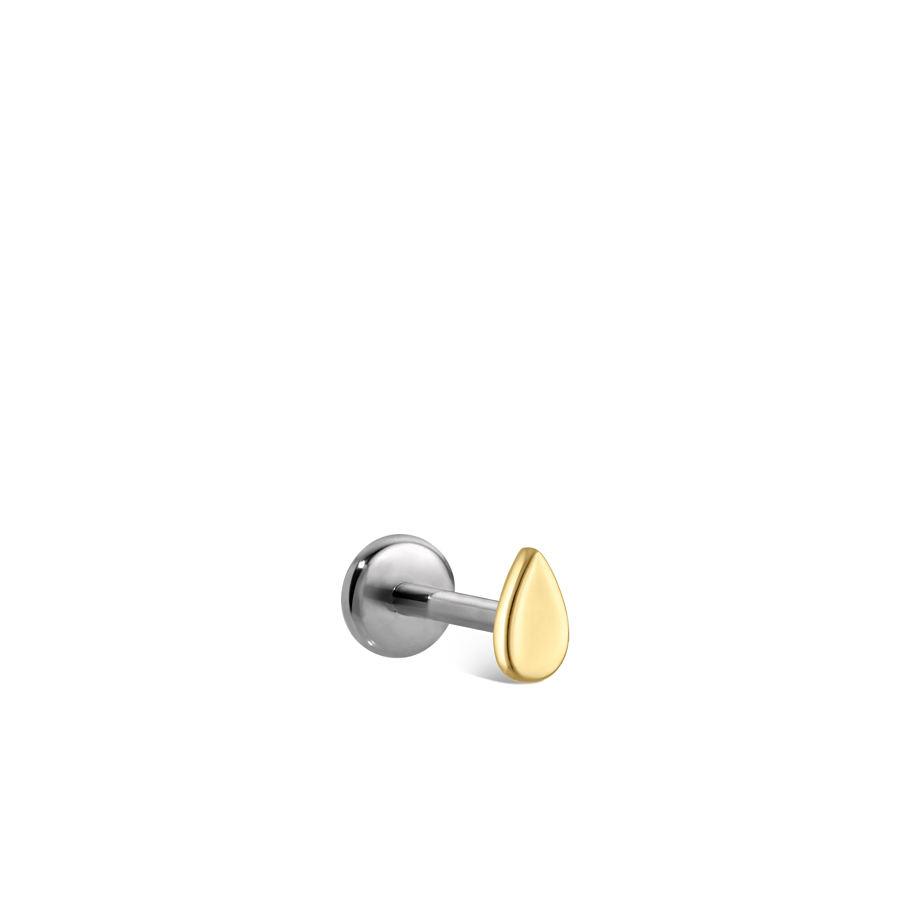 Plain Pear Shaped Threaded Stud Earring With Titanium Backing - Image 17