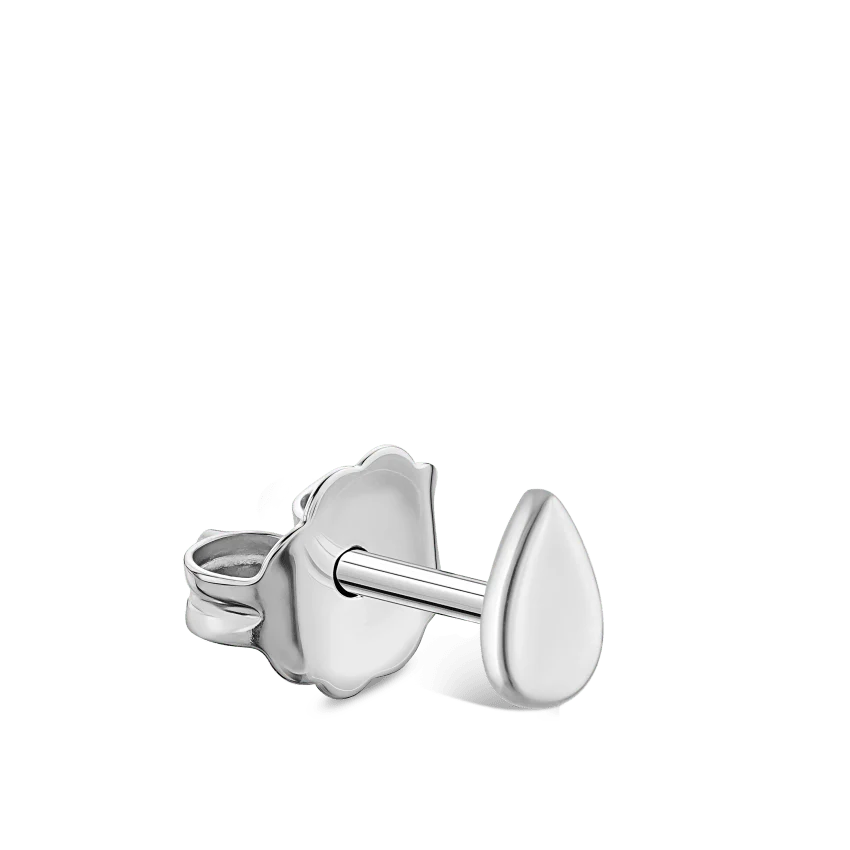 Plain Pear Stud Earring