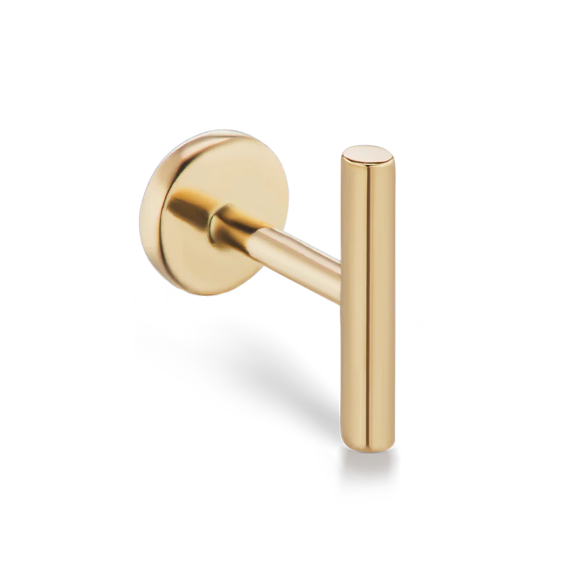 Polished Round Bar Threaded Stud Earring - Image 15