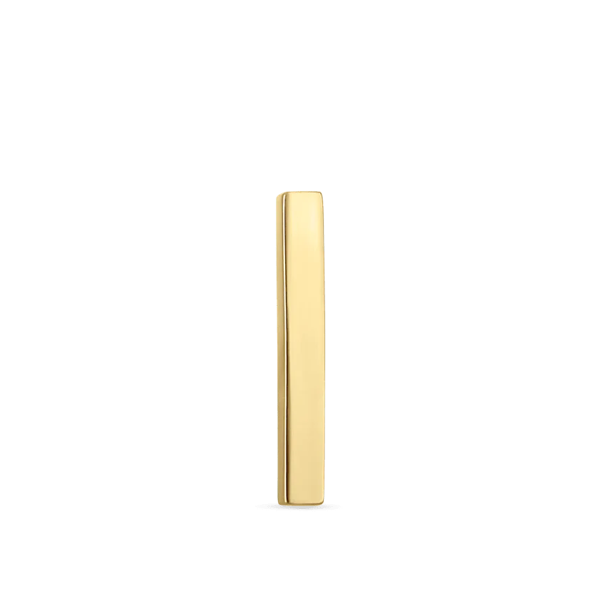 Polished Square Bar Threaded Stud Earring - Image 20