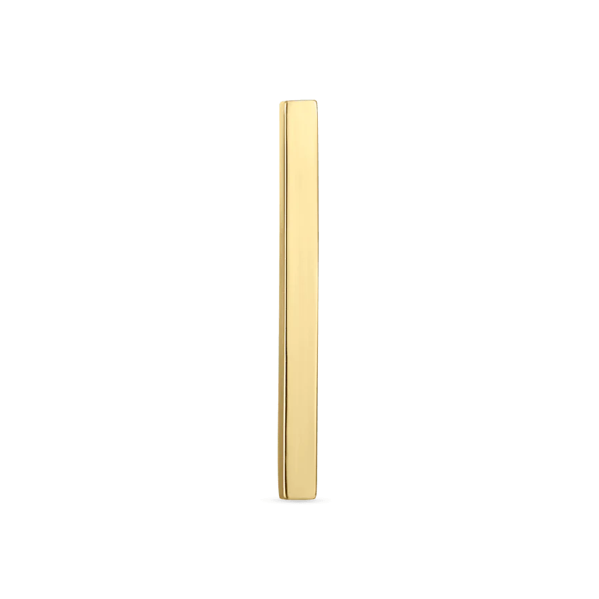 Polished Square Bar Threaded Stud Earring - Image 23
