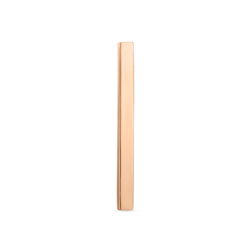 Polished Square Bar Threaded Stud Earring - Image 34