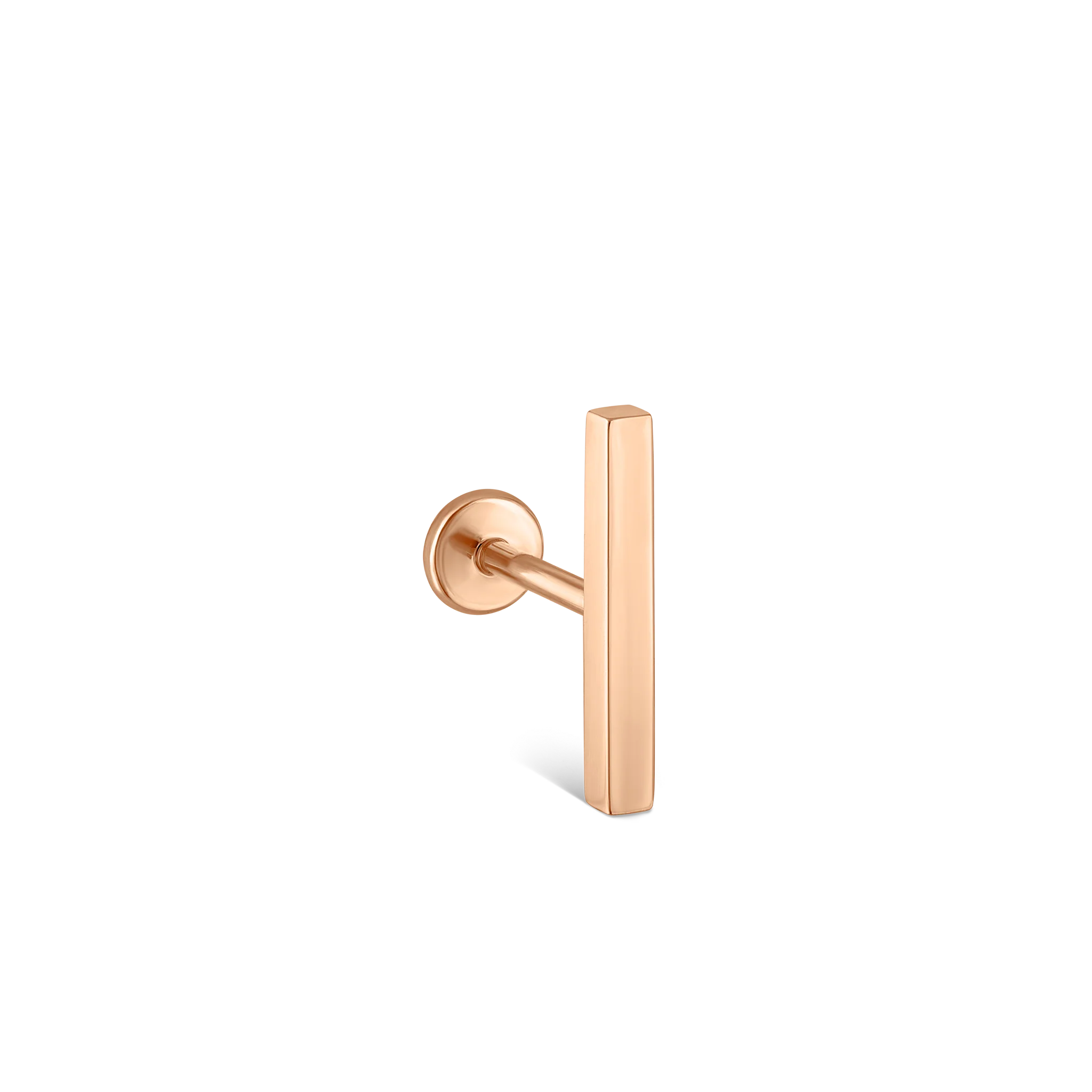 Polished Square Bar Threaded Stud Earring - Image 37