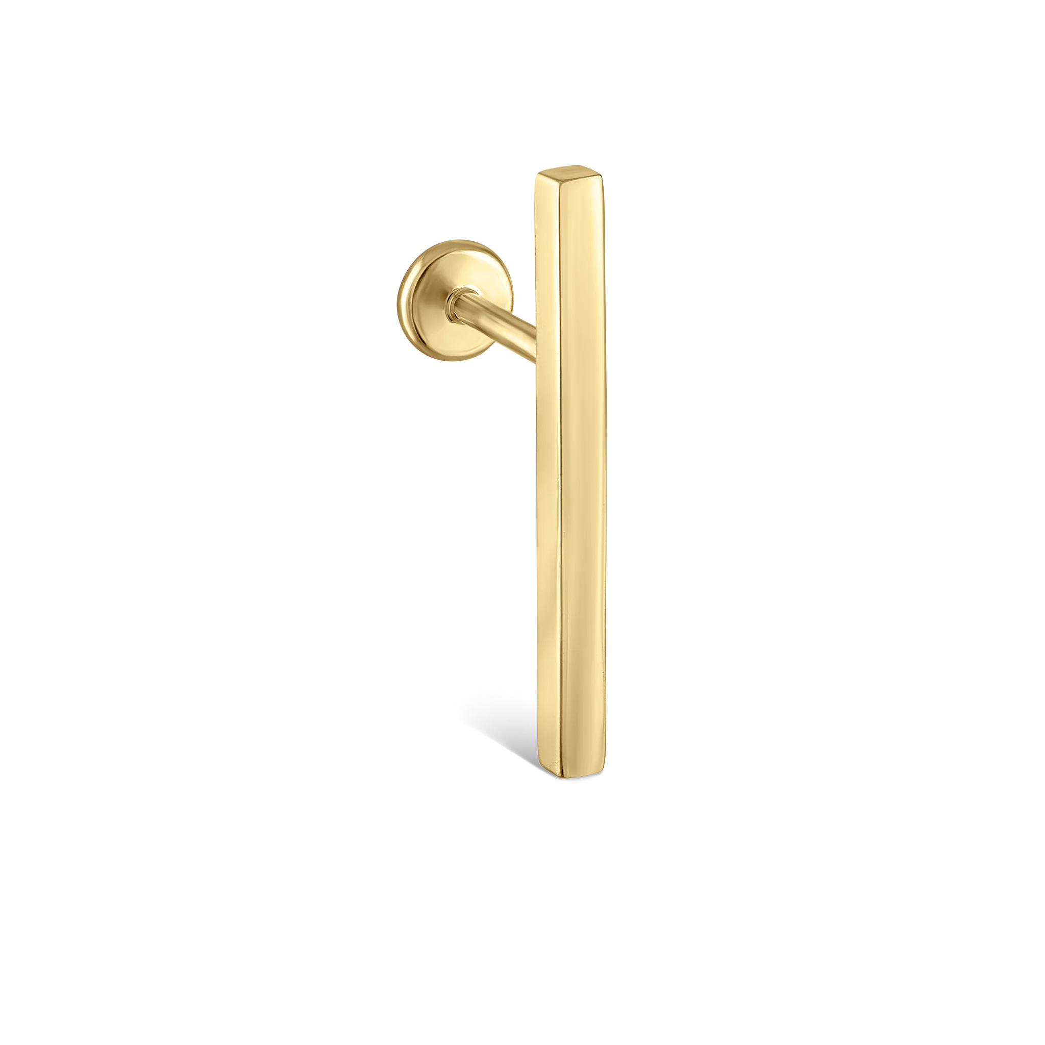 Polished Square Bar Threaded Stud Earring - Image 42