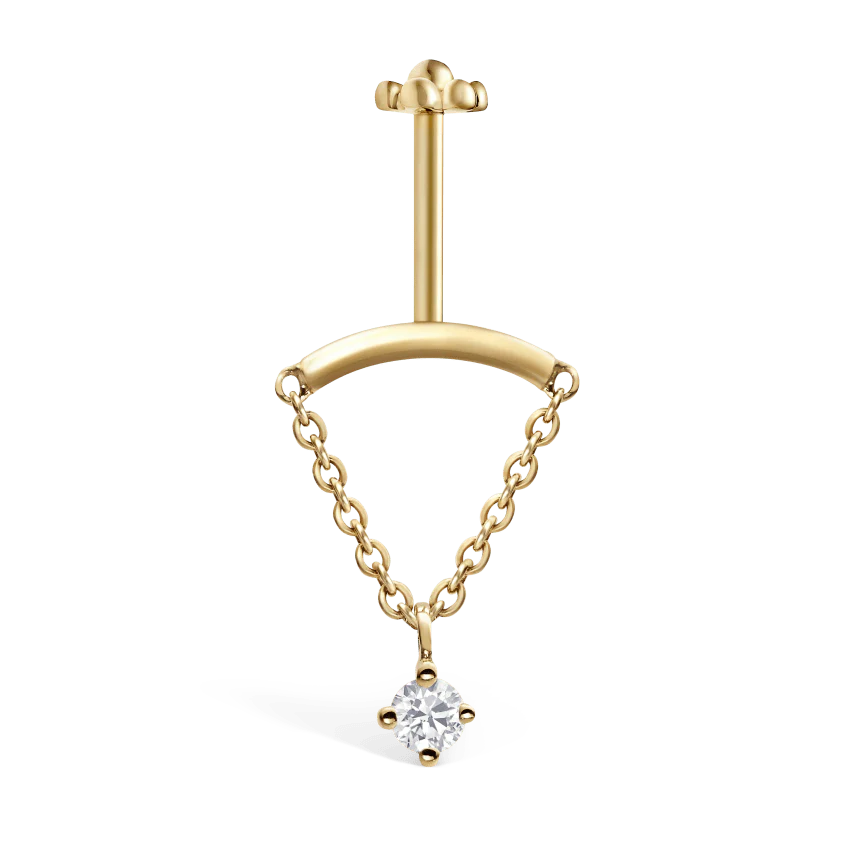 Prong Set Diamond Drape Threaded Stud Earring - Image 26