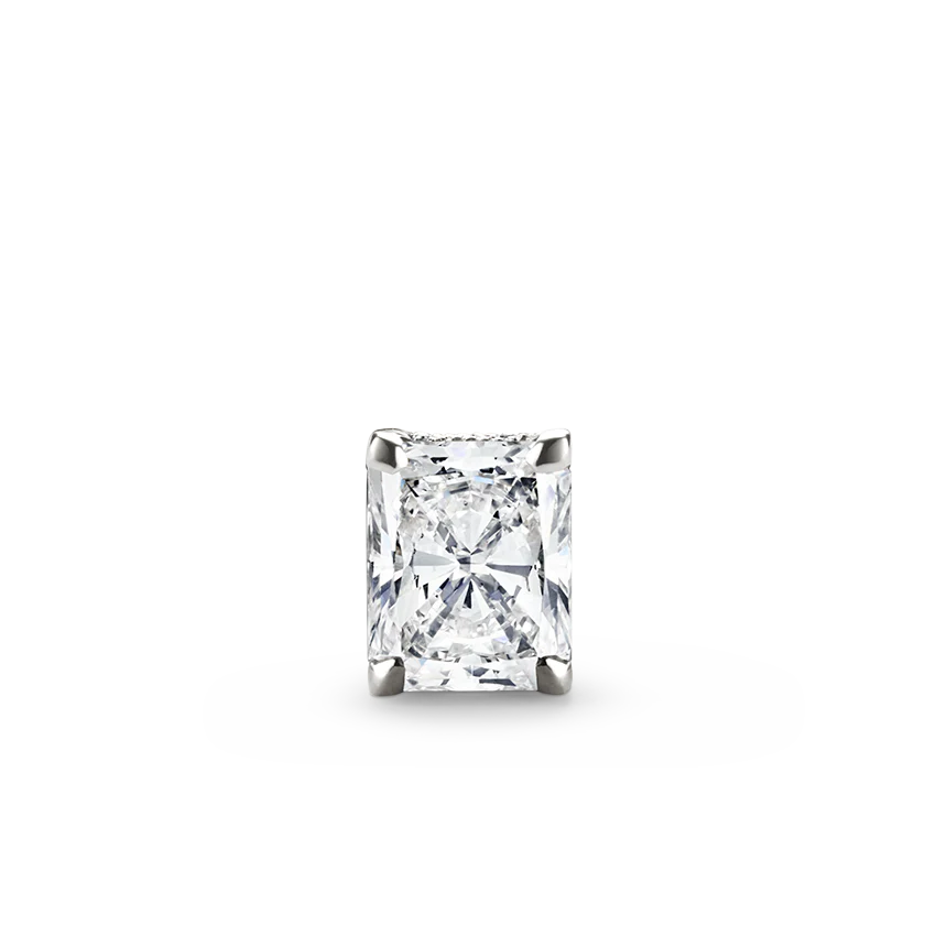 Radiant Diamond Engraved Stud Earring - Image 3