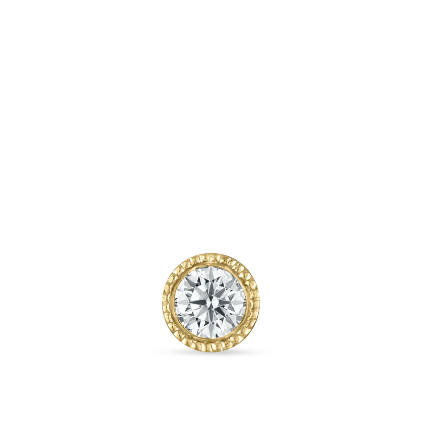 Scalloped Set Diamond Stud Earring - Image 31