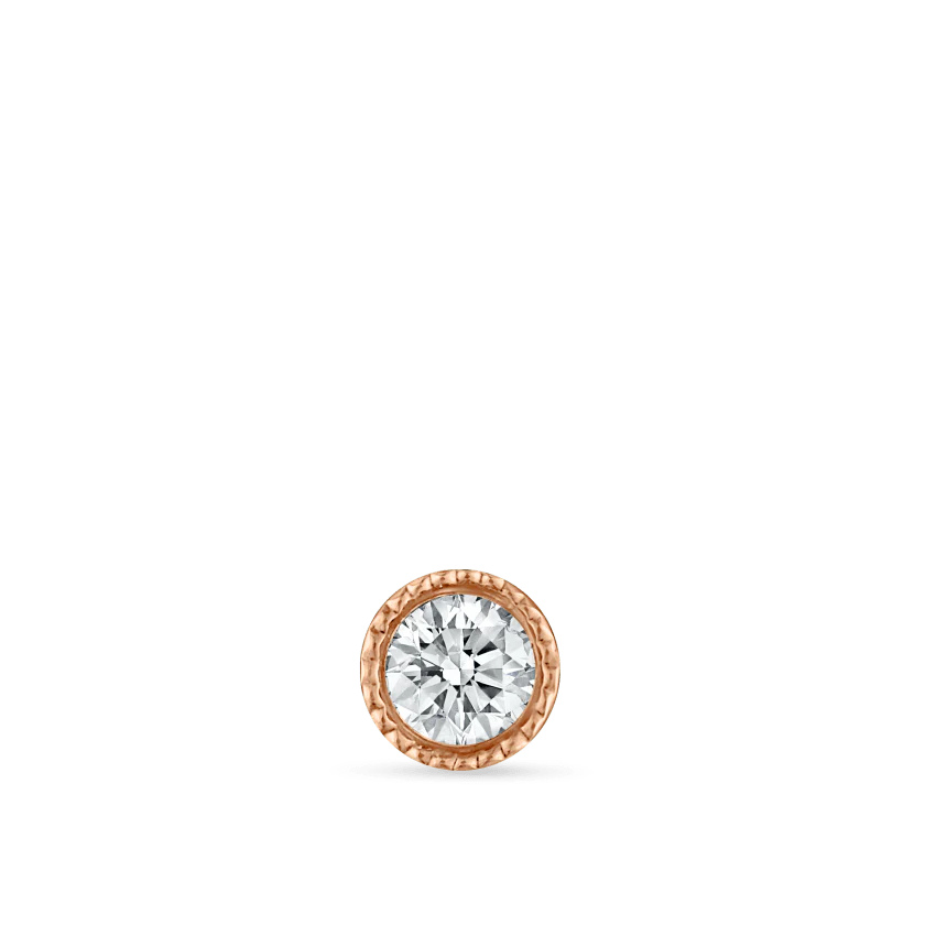 Scalloped Set Diamond Stud Earring - Image 47