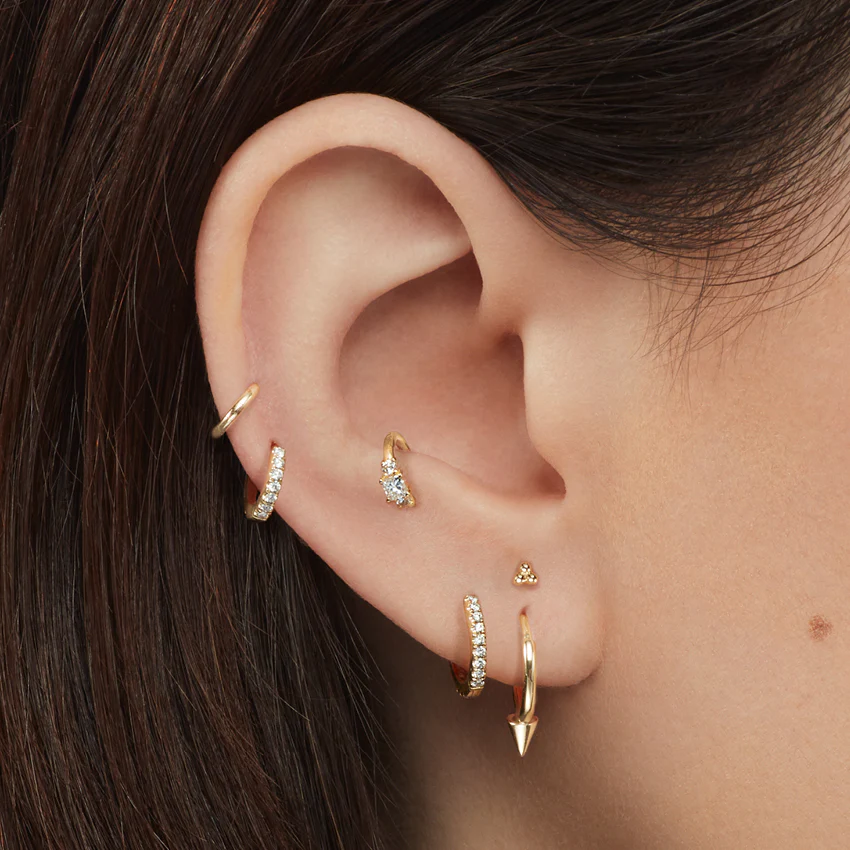 Single Short Spike Hoop Earring (Non-Rotating) - Image 15
