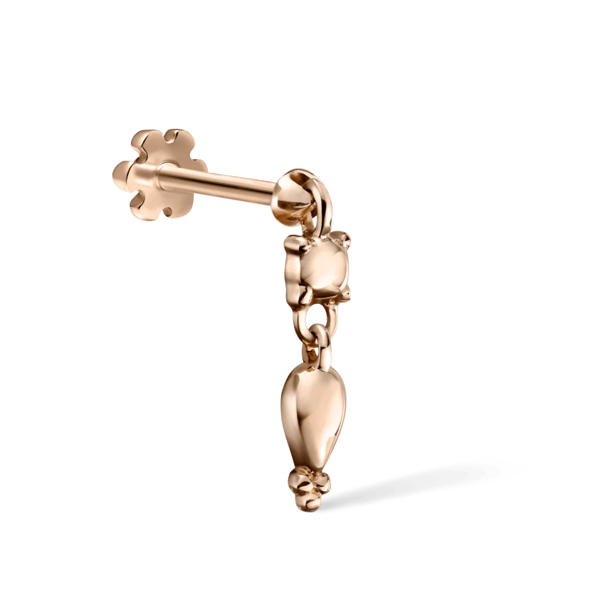 Single Tassel Threaded Charm Earring - Image 7