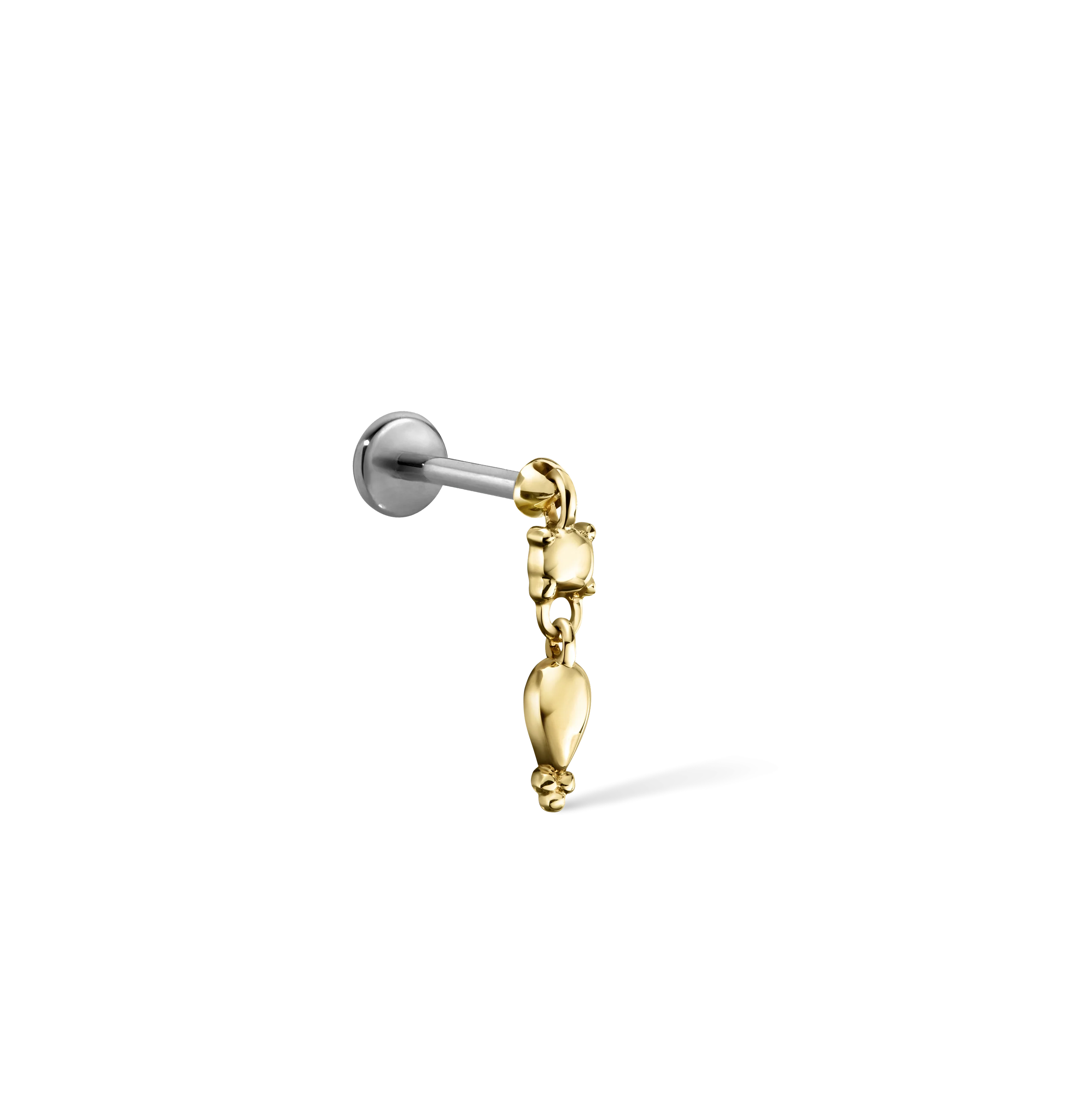 Single Tassel Threaded Charm Earring With Titanium Backing - Image 9