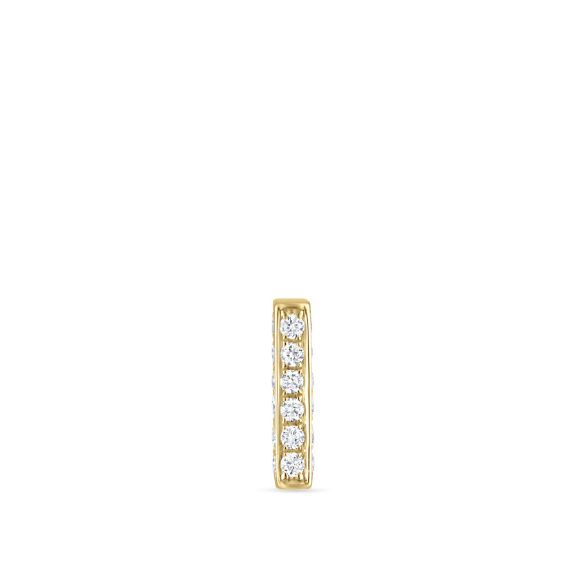 Square Diamond Pavé Bar Stud Earring - Image 11
