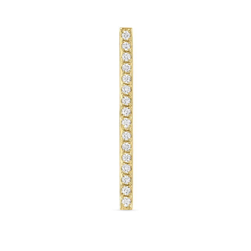 Square Diamond Pavé Bar Stud Earring - Image 15