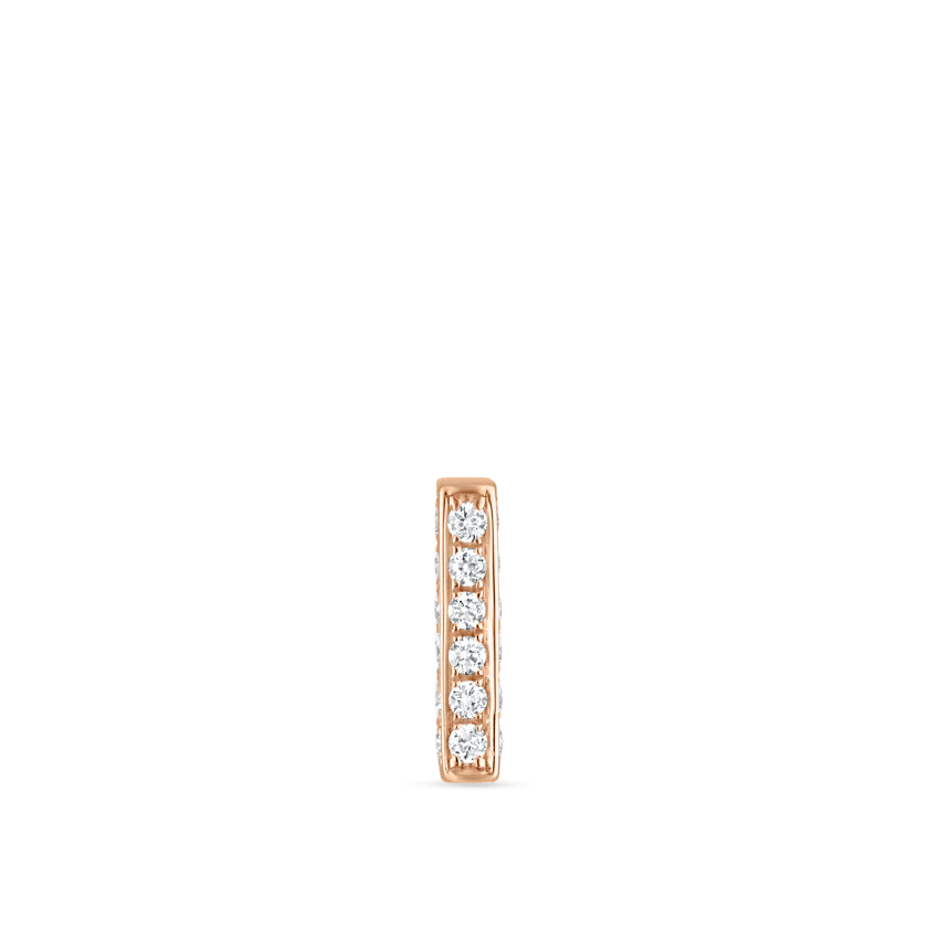 Square Diamond Pavé Bar Stud Earring - Image 17