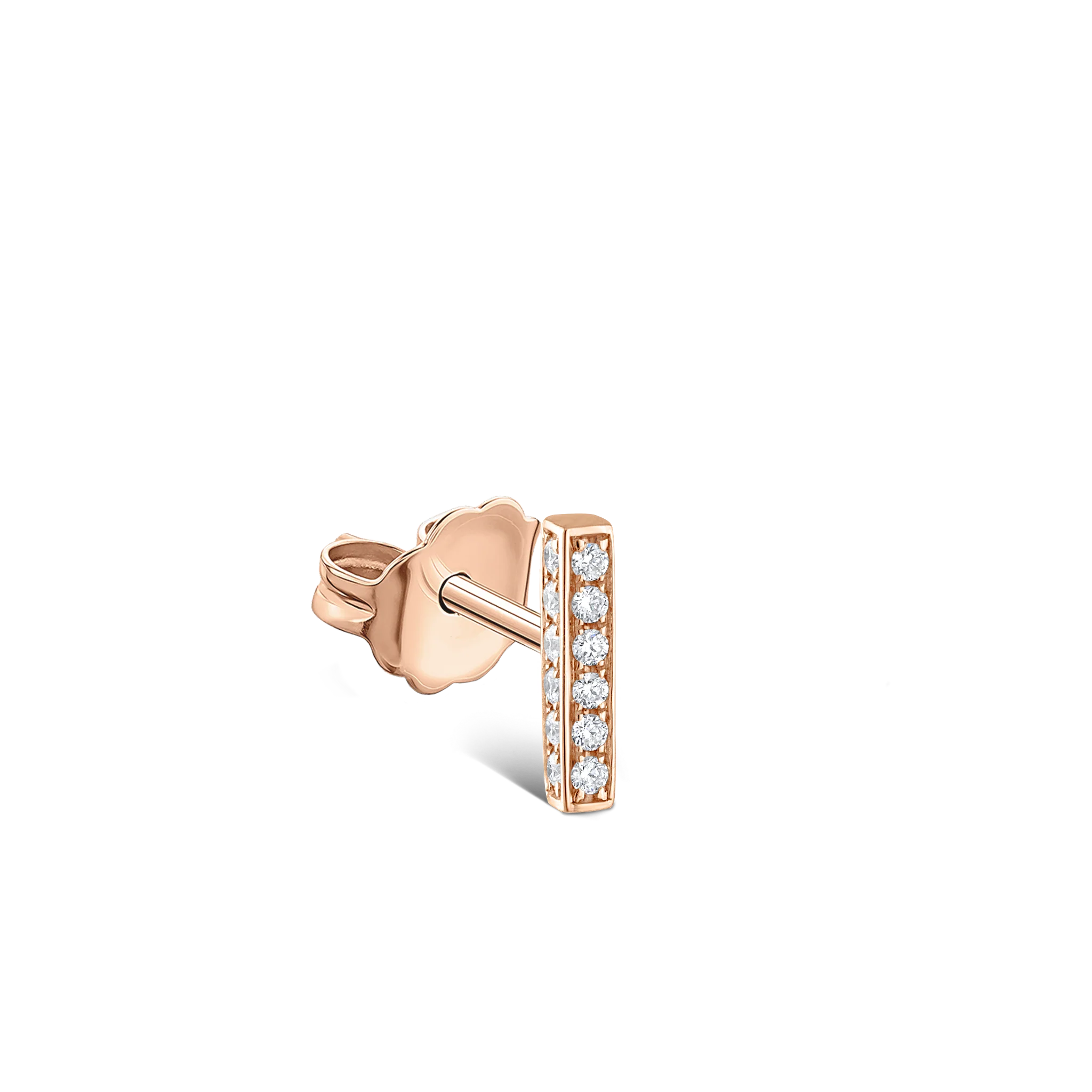 Square Diamond Pavé Bar Stud Earring - Image 29