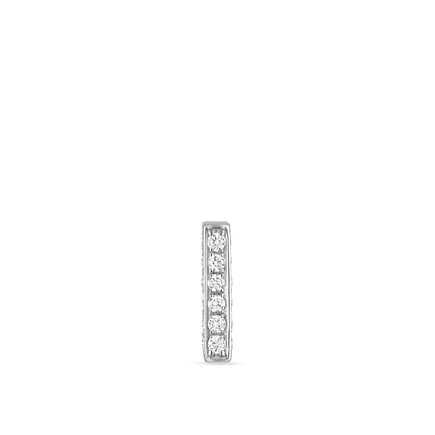 Square Diamond Pavé Bar Stud Earring - Image 4