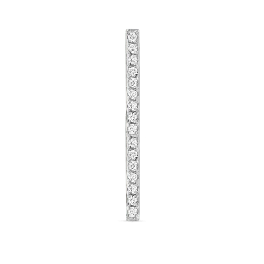 Square Diamond Pavé Bar Stud Earring - Image 9