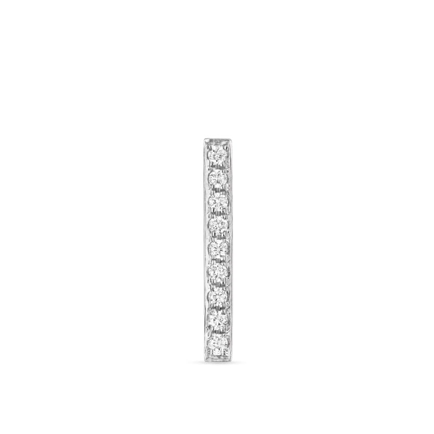 Square Diamond Pavé Bar Threaded Stud Earring With Titanium Backing - Image 9