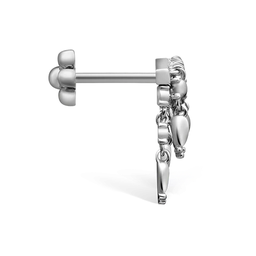 Tassel Bar Threaded Stud Earring - Image 13