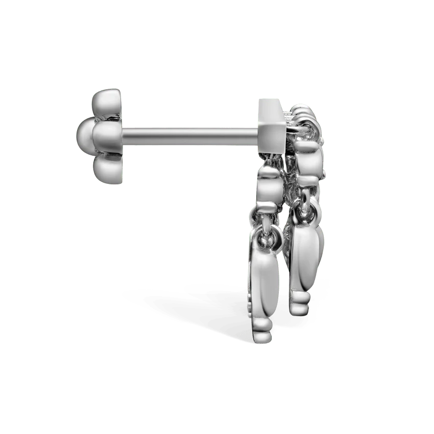 Tassel Bar Threaded Stud Earring - Image 5